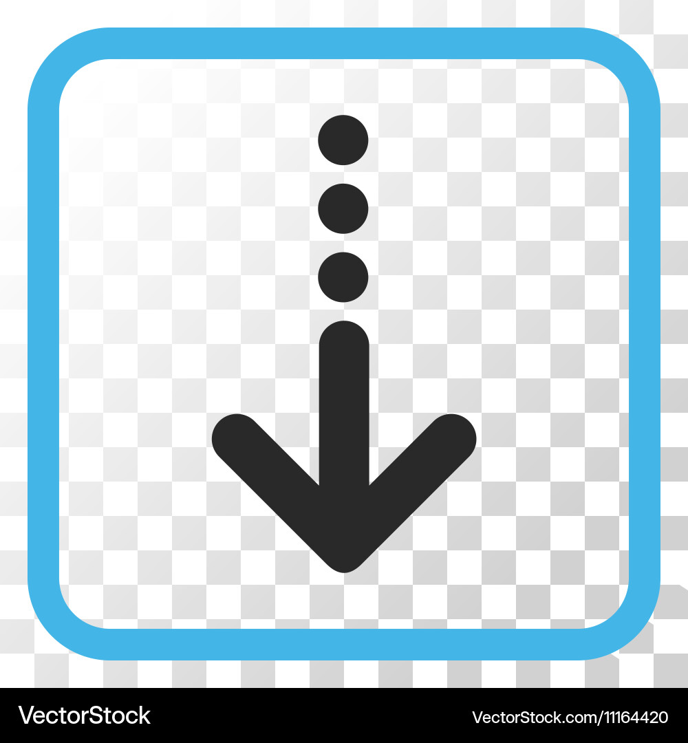 Send down icon in a frame Vector Image