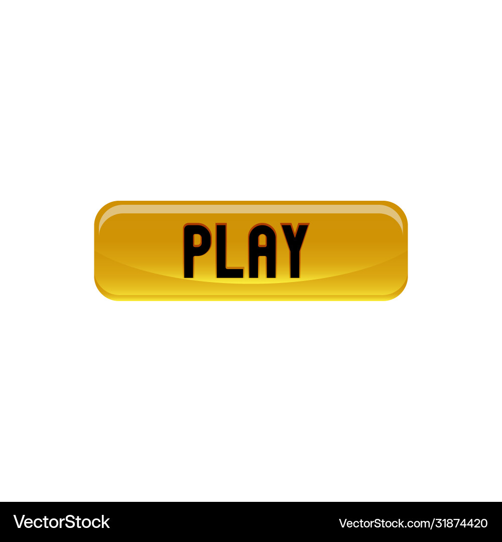 Start play button design template isolated vector image