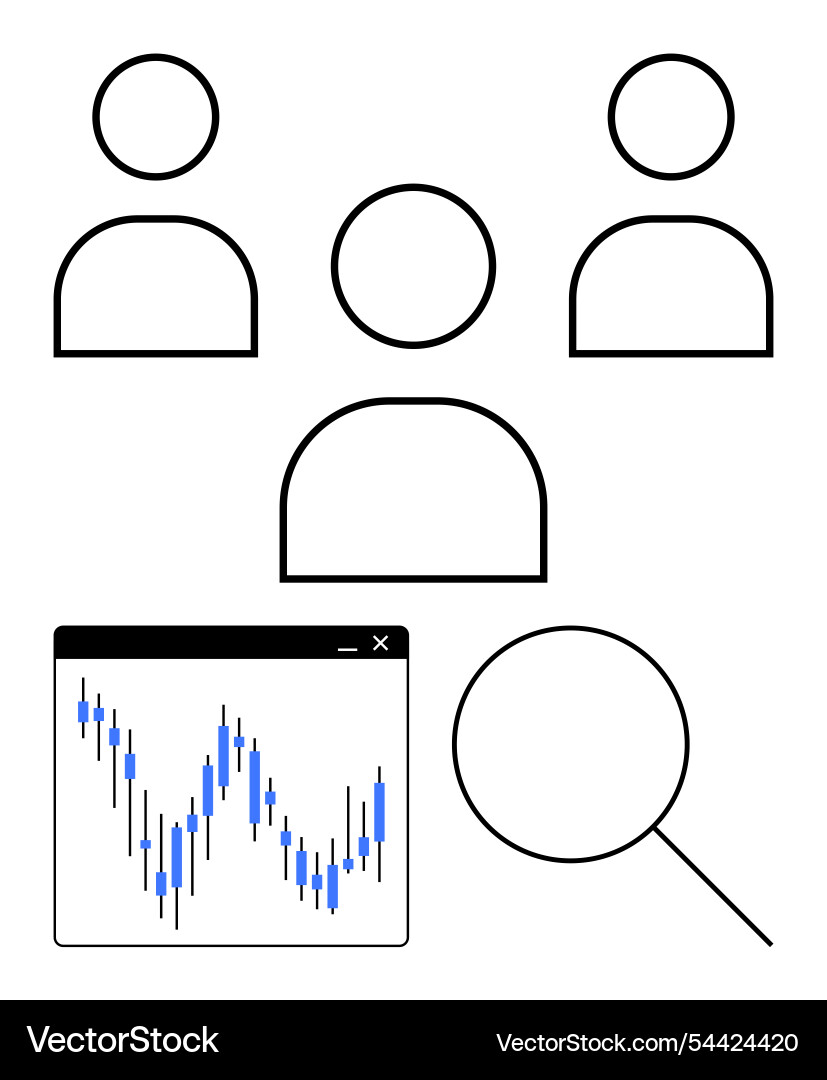 Team collaboration in data analysis using Team collaboration in data analysis using Vector Image