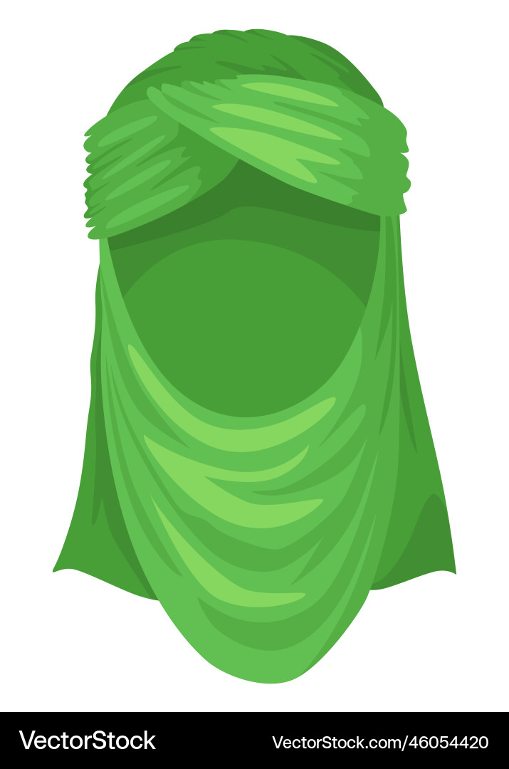 Turban indian or arab traditional head covering Turban indian or arab traditional head covering vector image