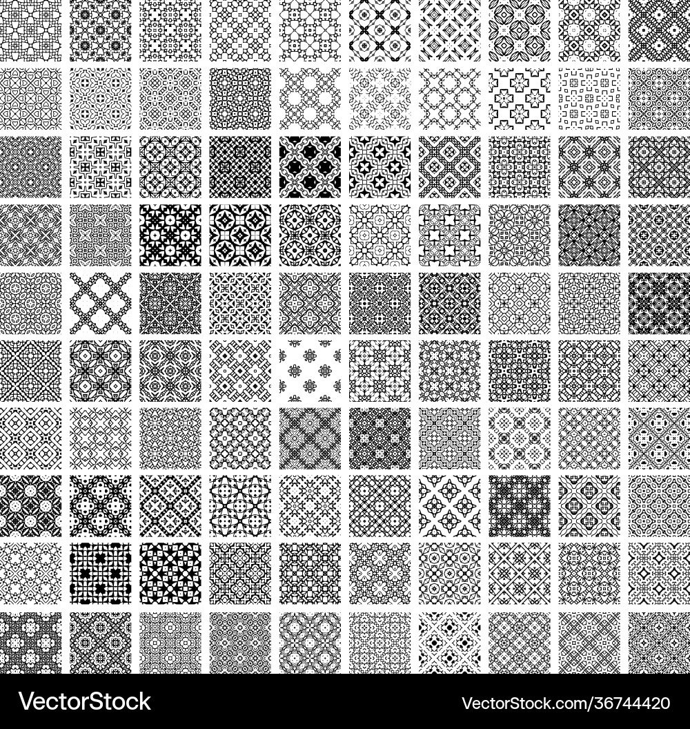 Universal different geometric seamless patterns Vector Image
