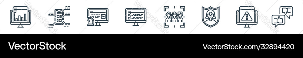User experience line icons linear set quality User experience line icons linear set quality vector image
