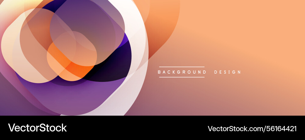Abstract design features overlapping circles Vector Image