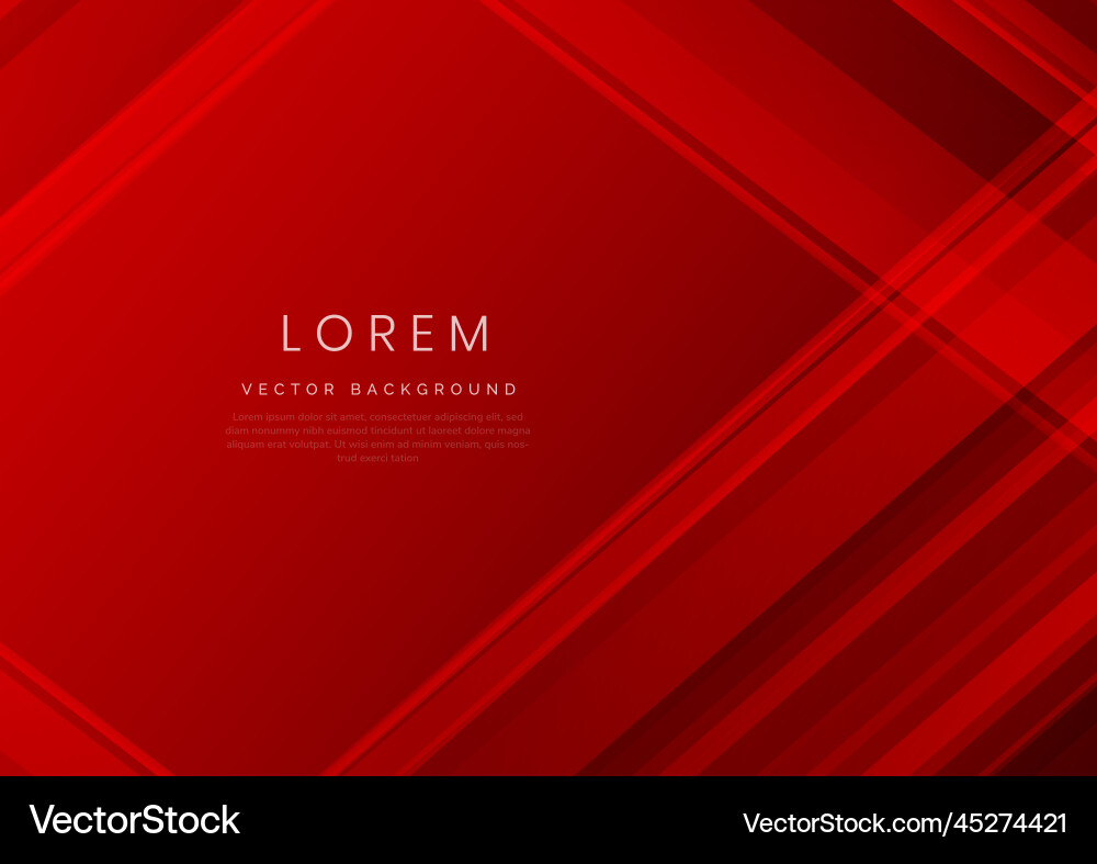Abstract geometric diagonal overlay layer on red Abstract geometric diagonal overlay layer on red vector image
