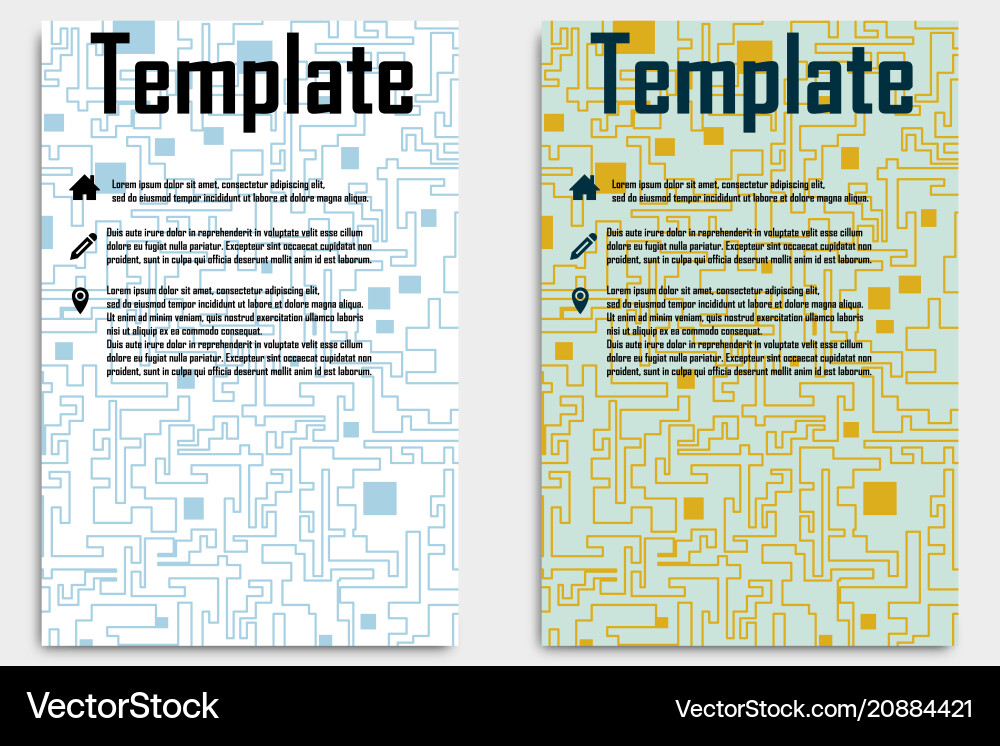 Business card template with background pattern vector image
