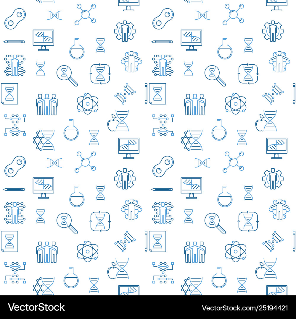 Cloning and science creative linear Cloning and science creative linear vector image