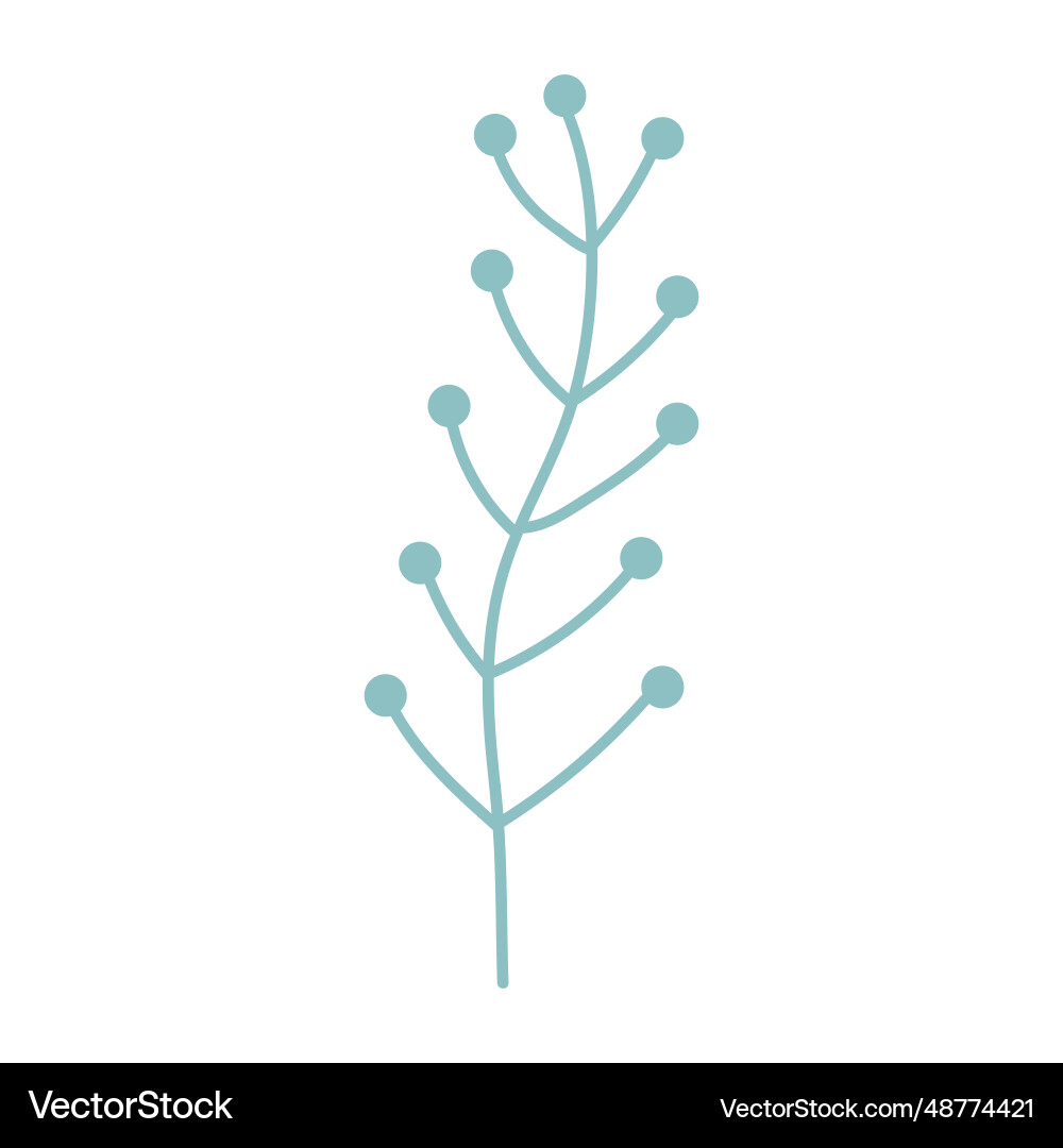 Decorative boho twig abstract geometric element Vector Image
