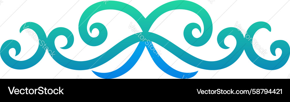 Dynamic aqua wave border fluid design element Vector Image