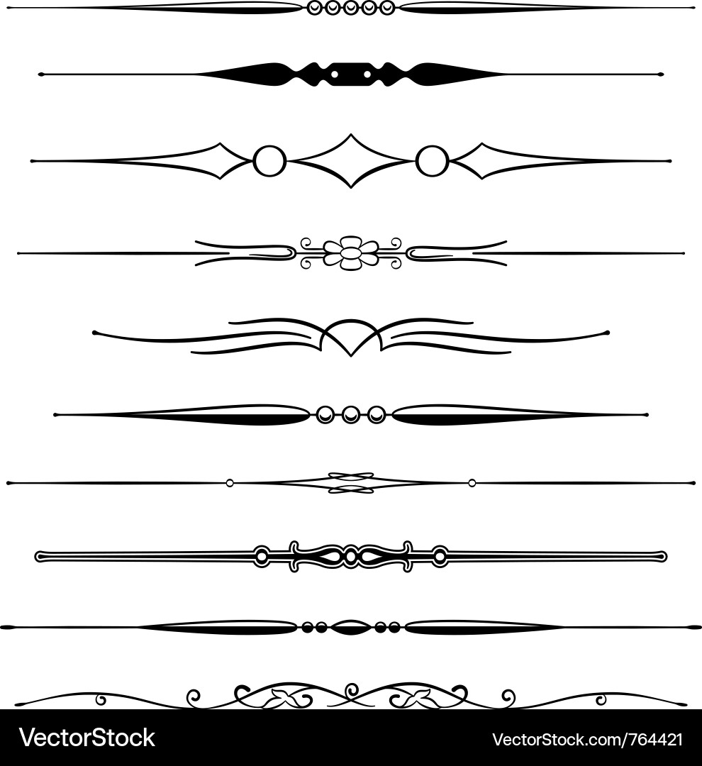 Elegant Page Borders & Rules vector image