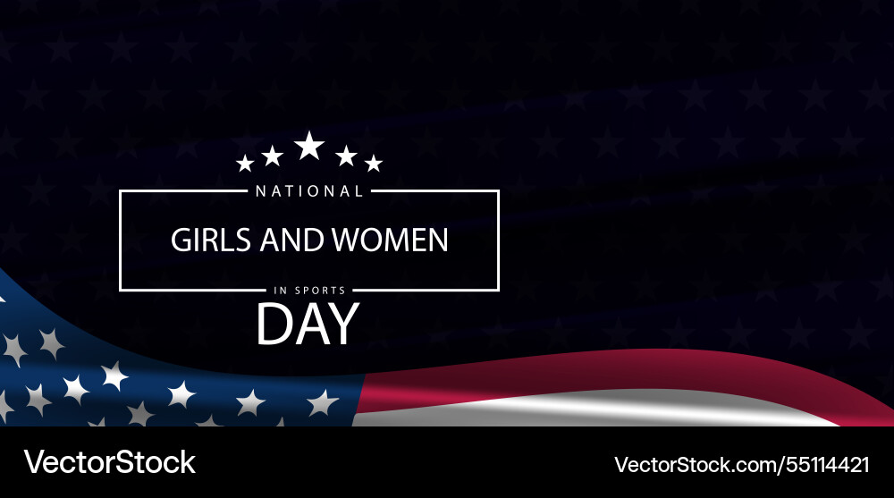 Empowering girls through sports national Empowering girls through sports national vector image