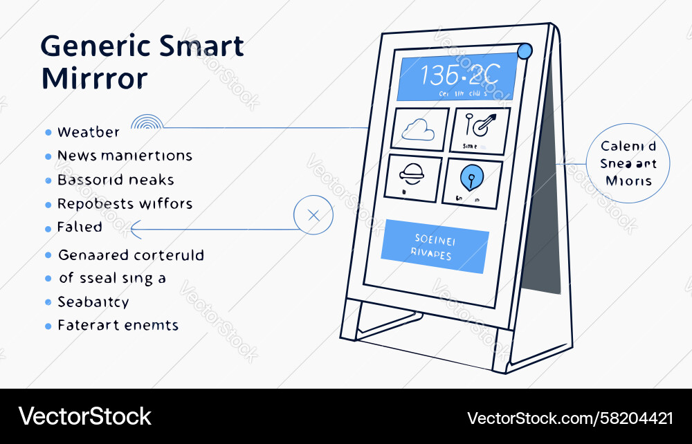 Interactive Smart Display Kiosk Vector Image