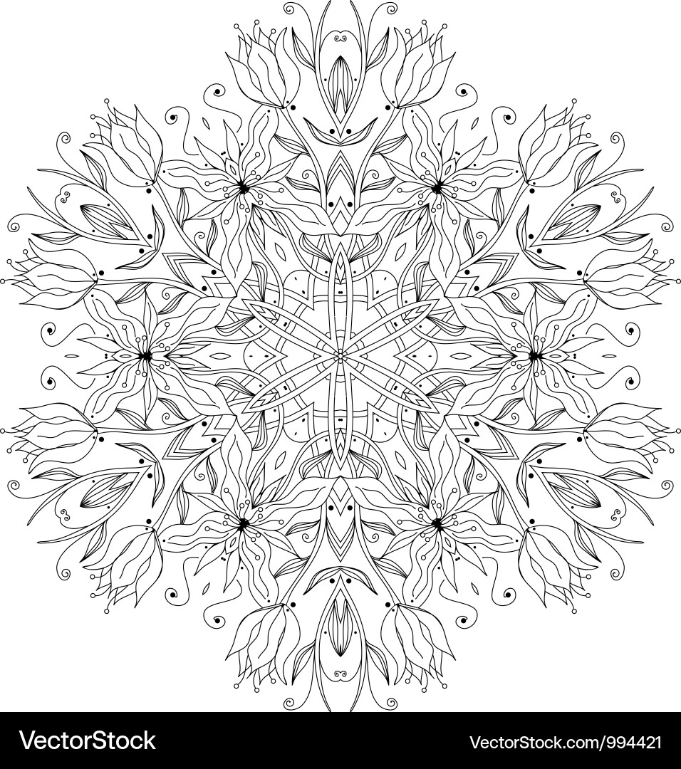 Intricate Lace Pattern Vector Image