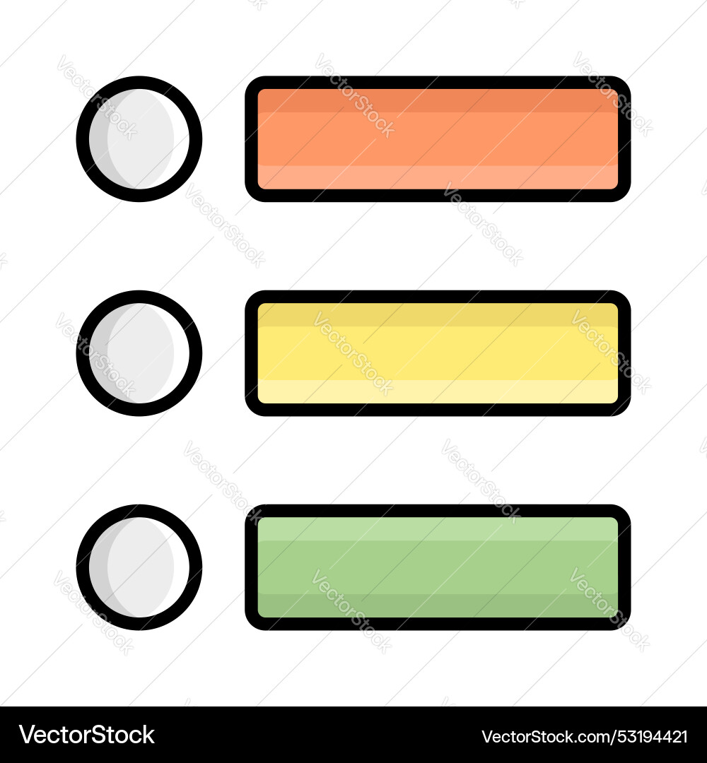 Menu list icon isolated on white background Vector Image