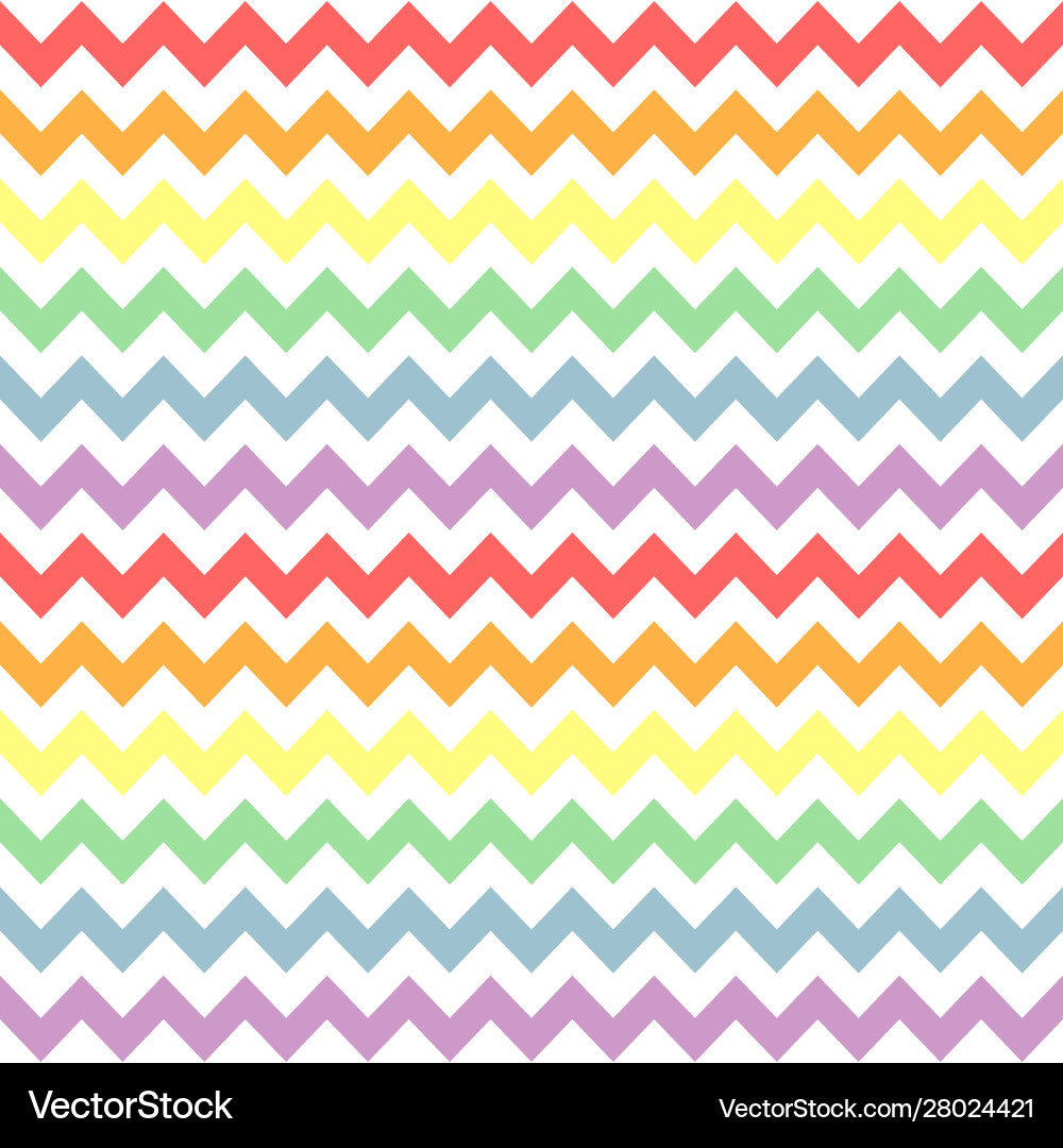 Rainbow zigzag stripe seamless pattern Rainbow zigzag stripe seamless pattern Vector Image