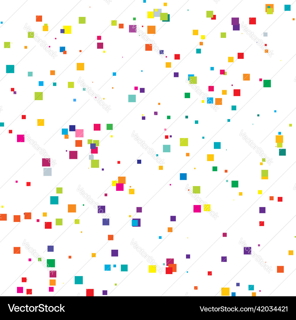 Random scattered squares pattern texture element vector image