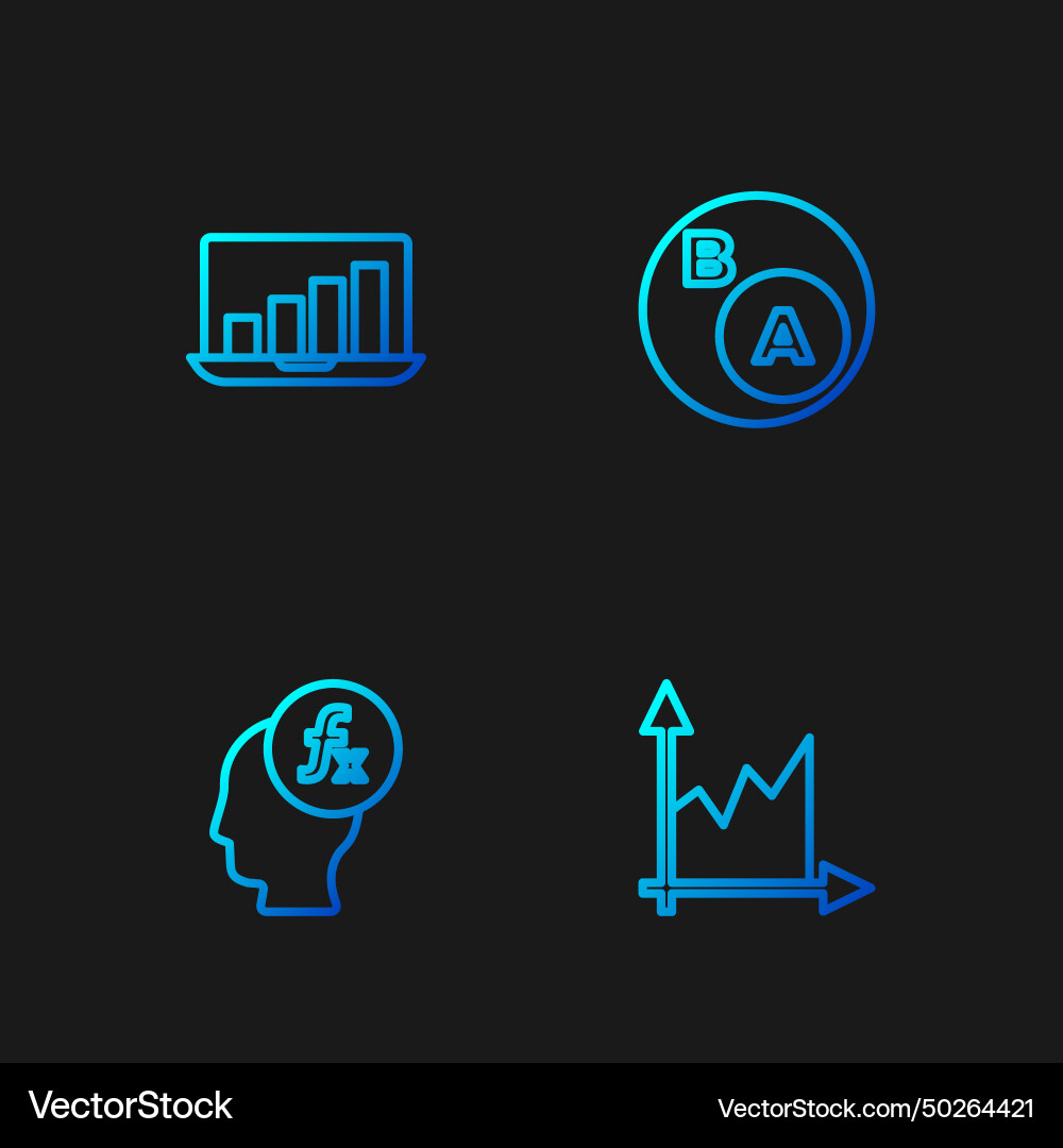 Set line graph schedule chart diagram function Set line graph schedule chart diagram function vector image