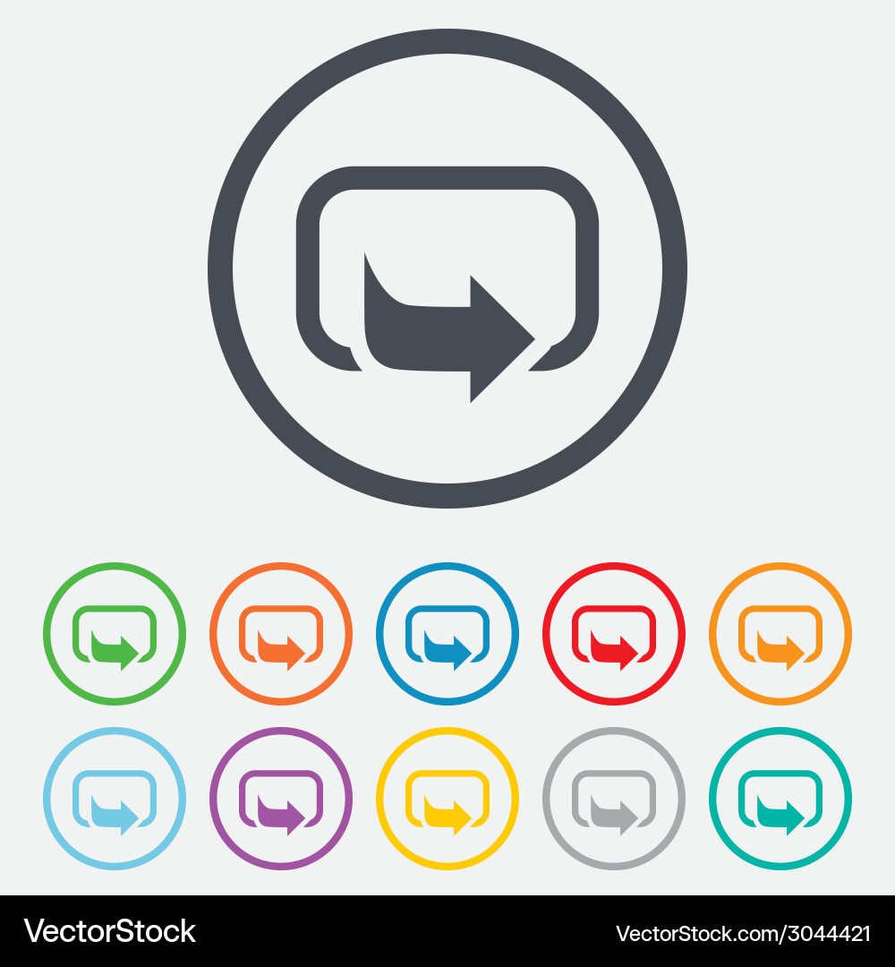 Share Icon - Circular Button vector image