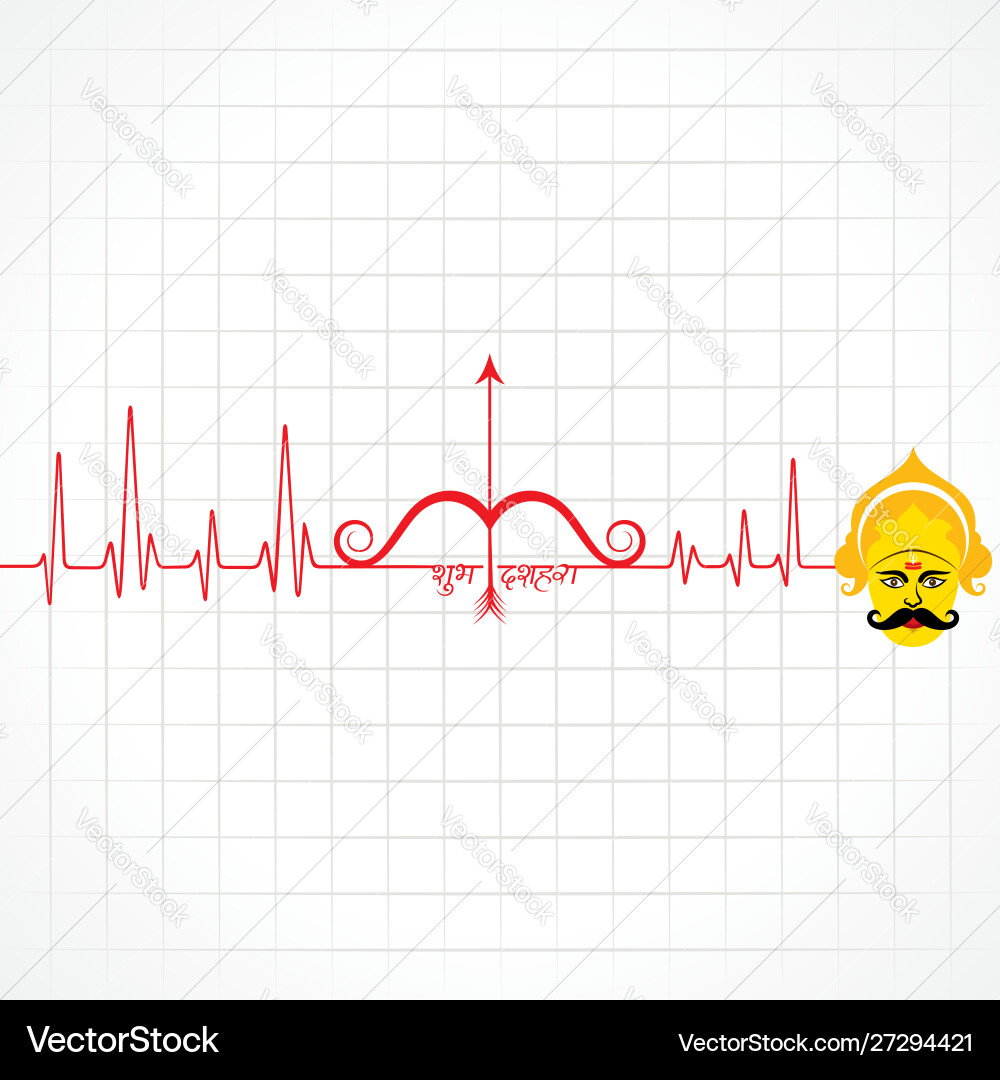 Shubh Dussehra Festival Greeting Vector Image