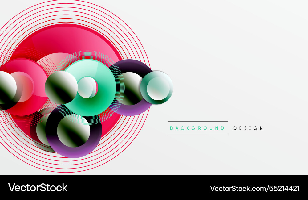 Sleek with overlapping circles in vibrant Sleek with overlapping circles in vibrant Vector Image