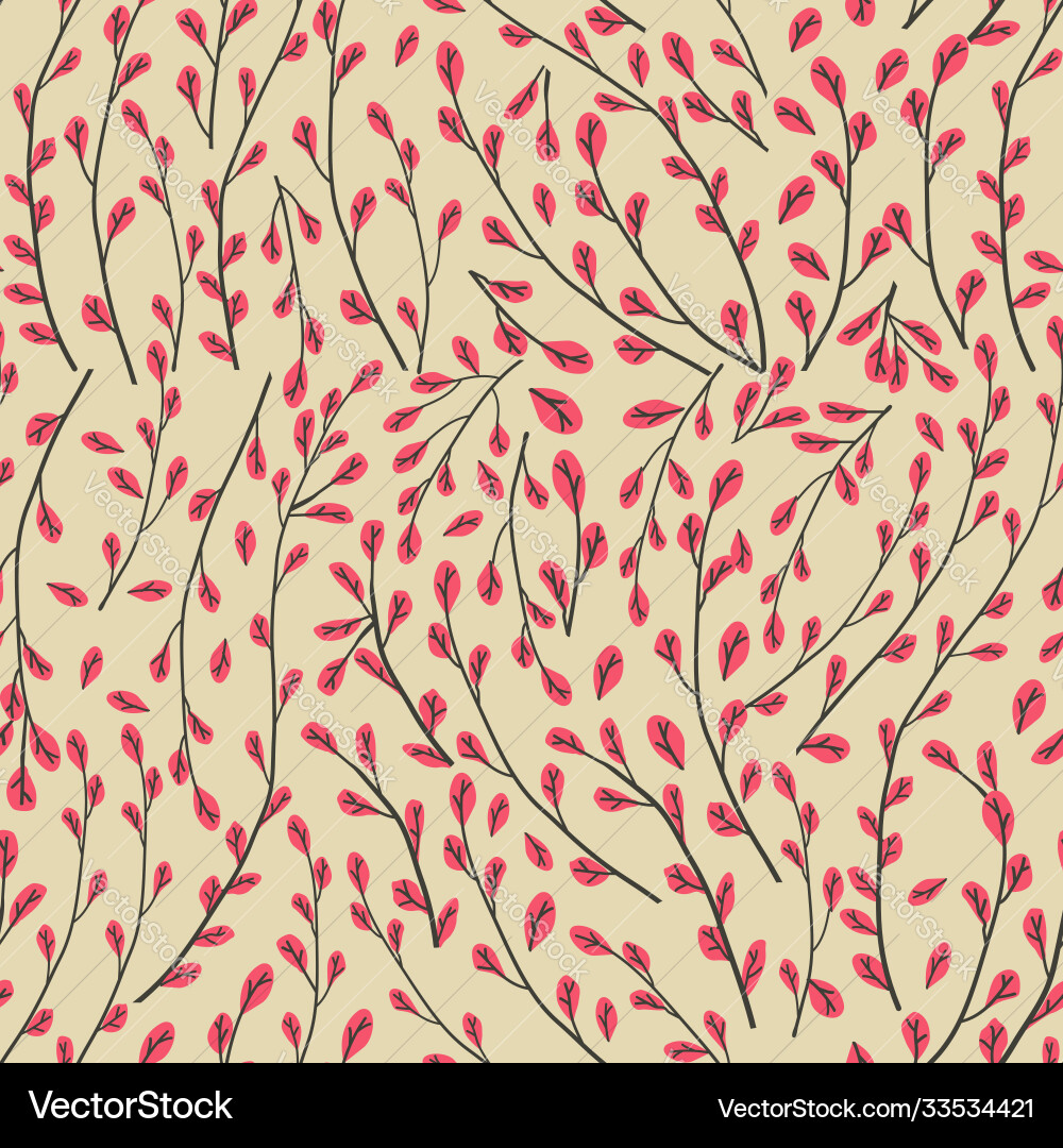Spring theme seamless pattern design with flower Vector Image