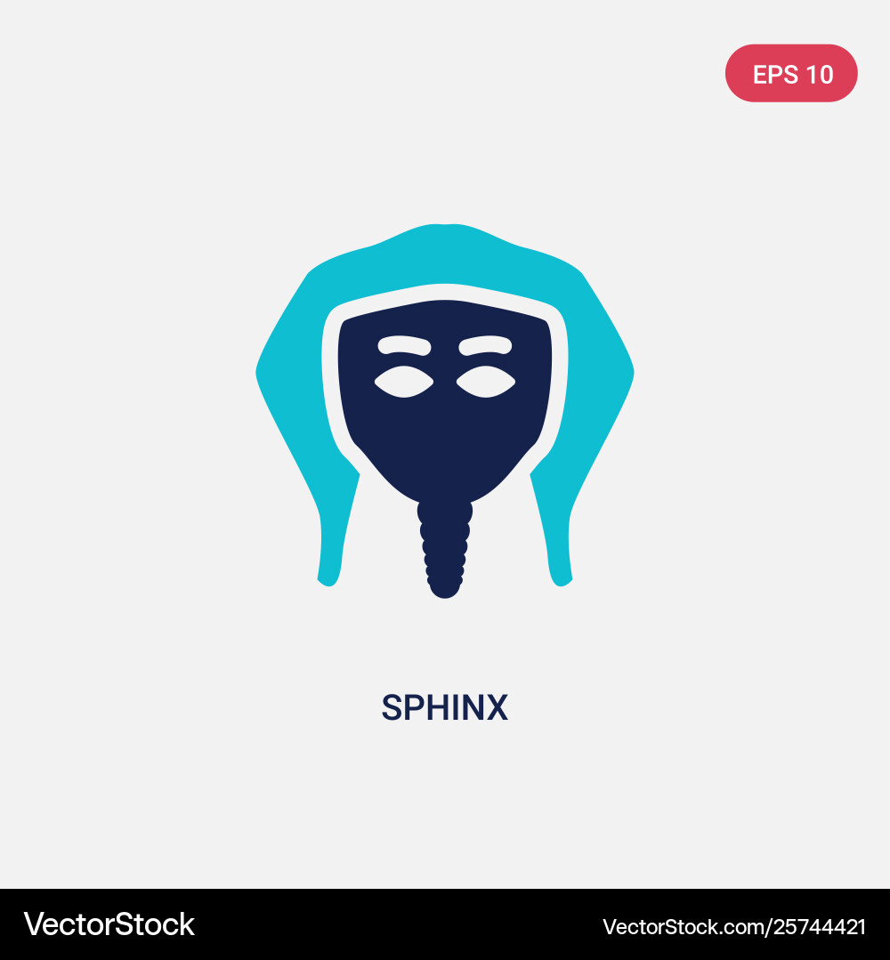 Two color sphinx icon from history concept Two color sphinx icon from history concept vector image