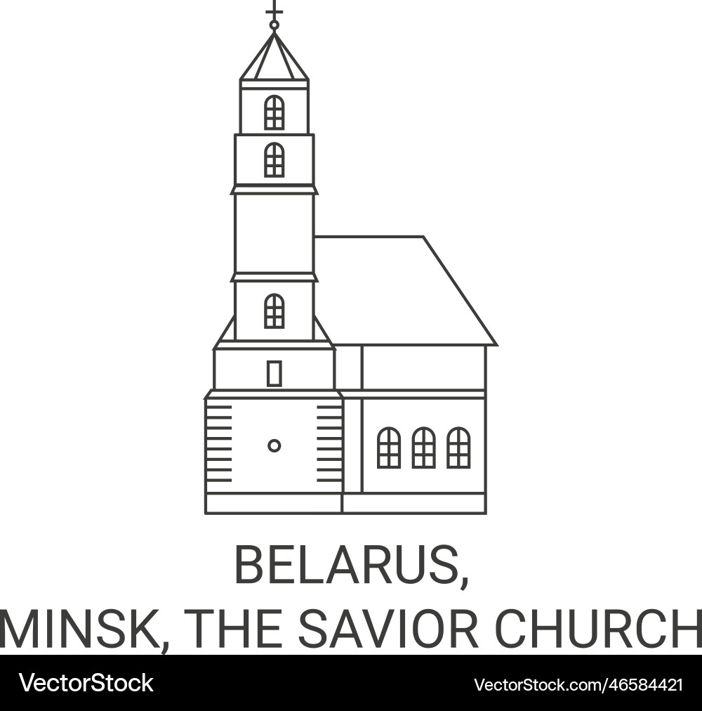 Weißrussland minsk die savior kirche travel landmark Weißrussland minsk die savior kirche travel landmark vektorbild