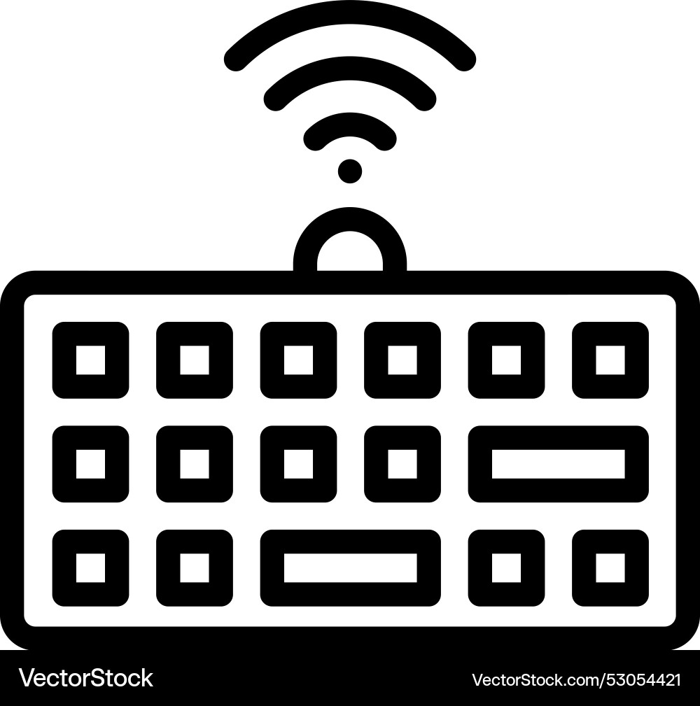 Wireless keyboard icon design Vector Image