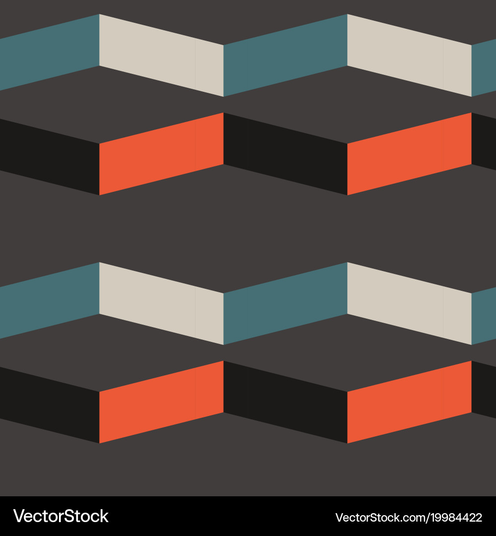 Abstract shade block horizontal seamless pattern vector image