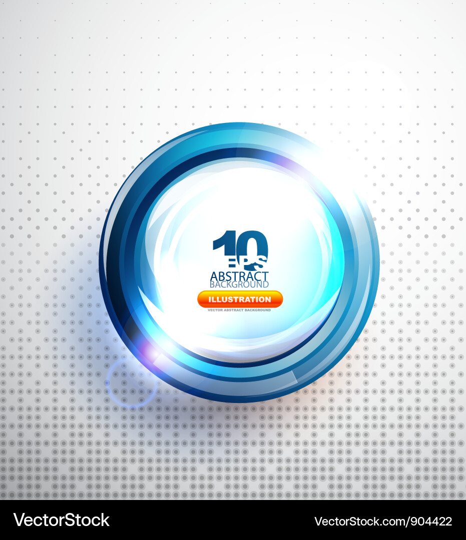 Abstract Shiny Blue Circle Background Vector Image