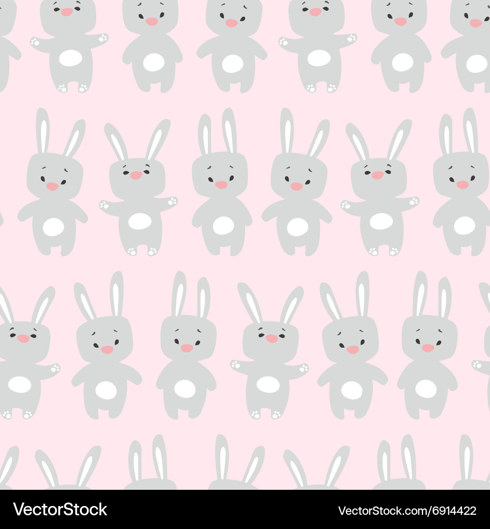 Charming Rabbit Pattern Vector Image