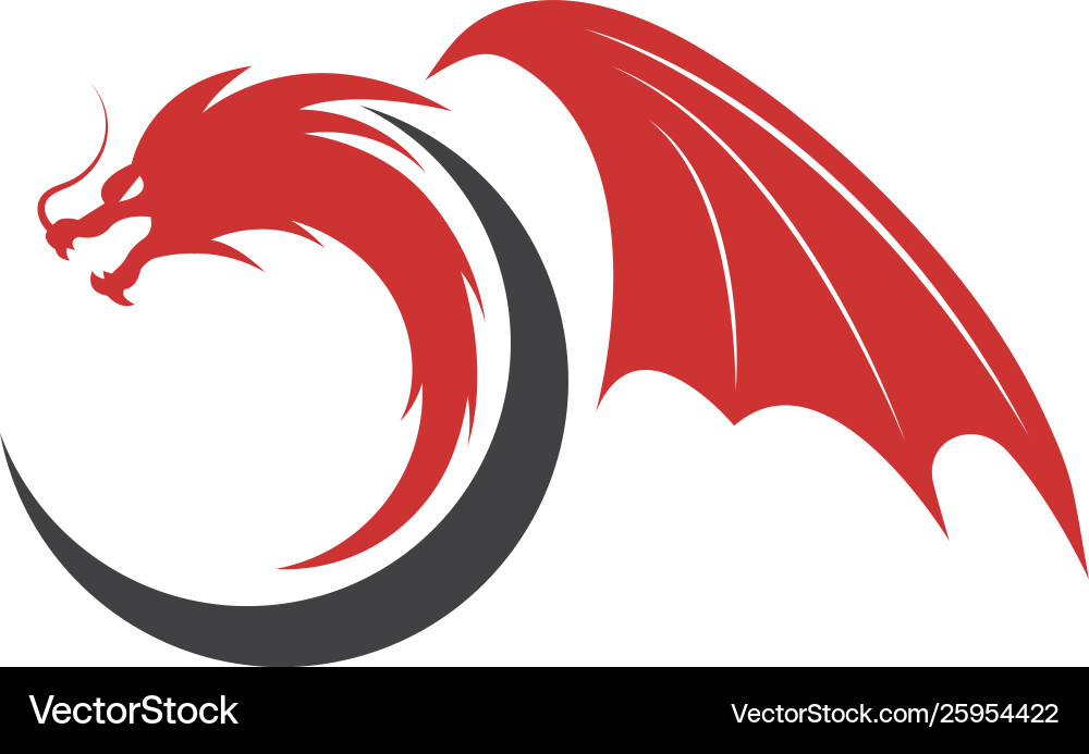 Drachen Logo Vorlage Drachen Logo Vorlage Vektorbild