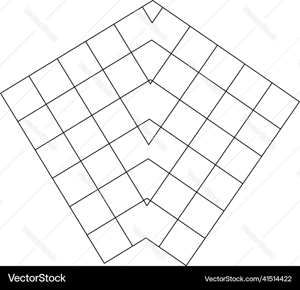 Geometric grid mesh in abstract mirrored form Geometric grid mesh in abstract mirrored form vector image