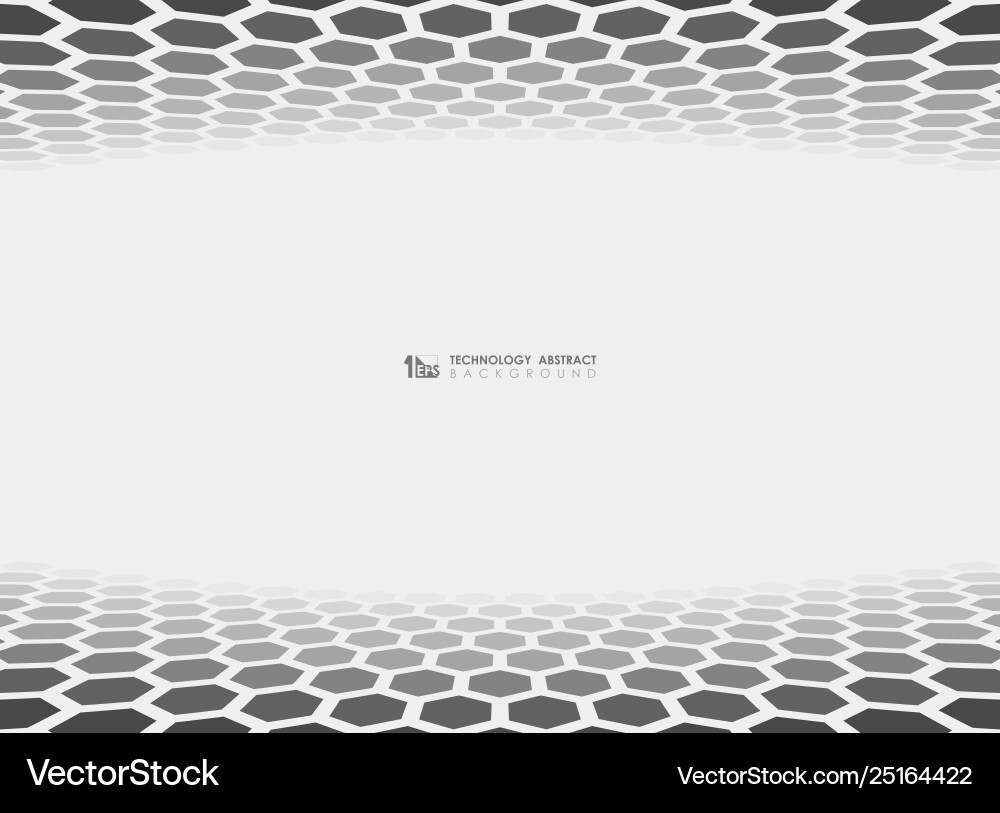 Hexagon Tech Pattern Background vector image