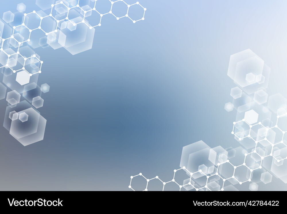 Hexagonal abstract background big data vector image