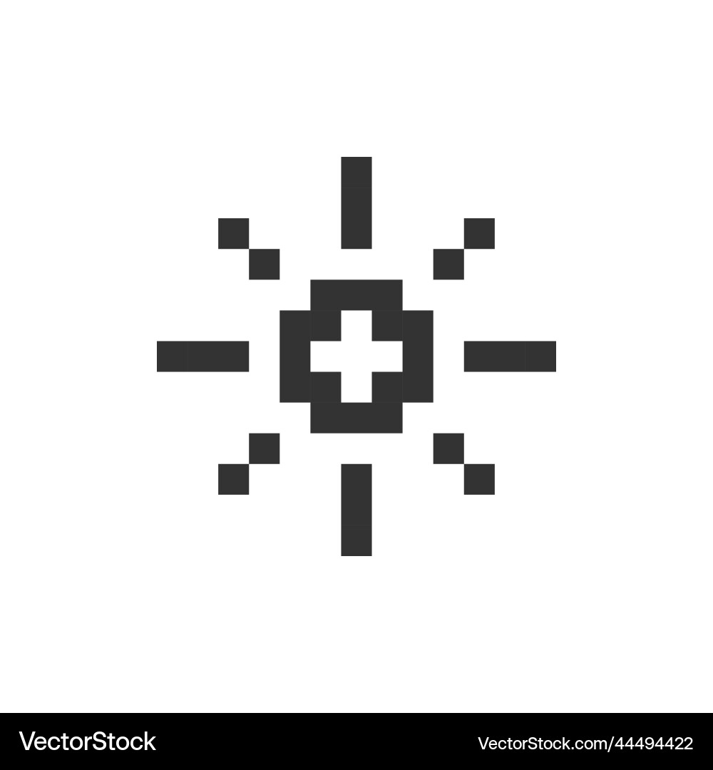 Light mode pixelated ui icon Light mode pixelated ui icon Vector Image