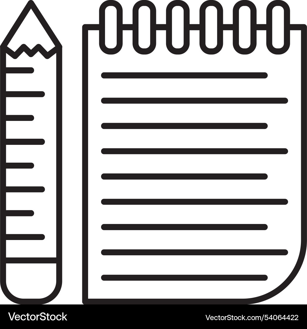 Note line icon design vector image