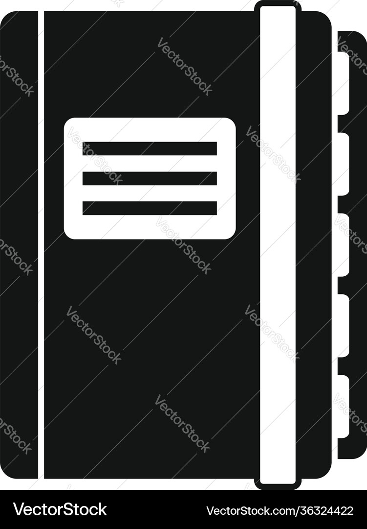 Office manager closed notebook icon simple style Office manager closed notebook icon simple style vector image