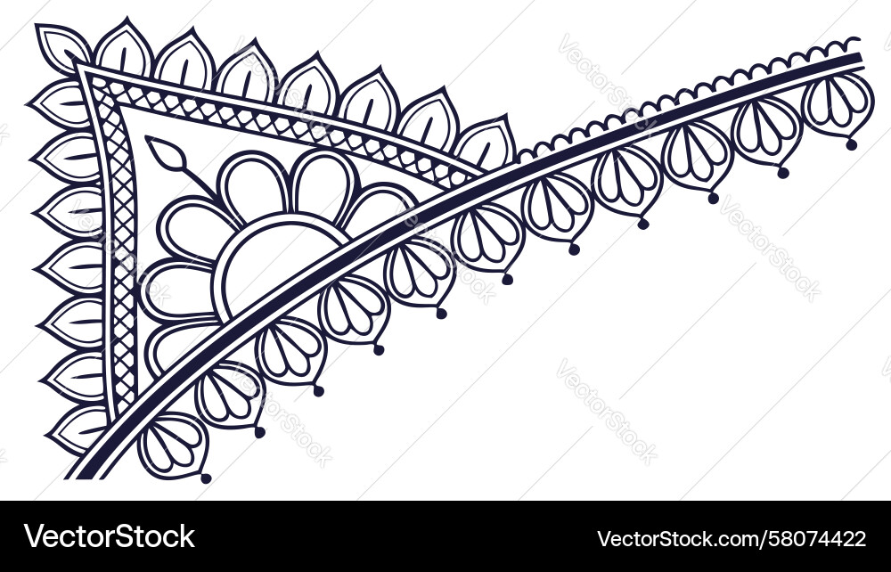 Ornate Scroll Corner Element Vector Image
