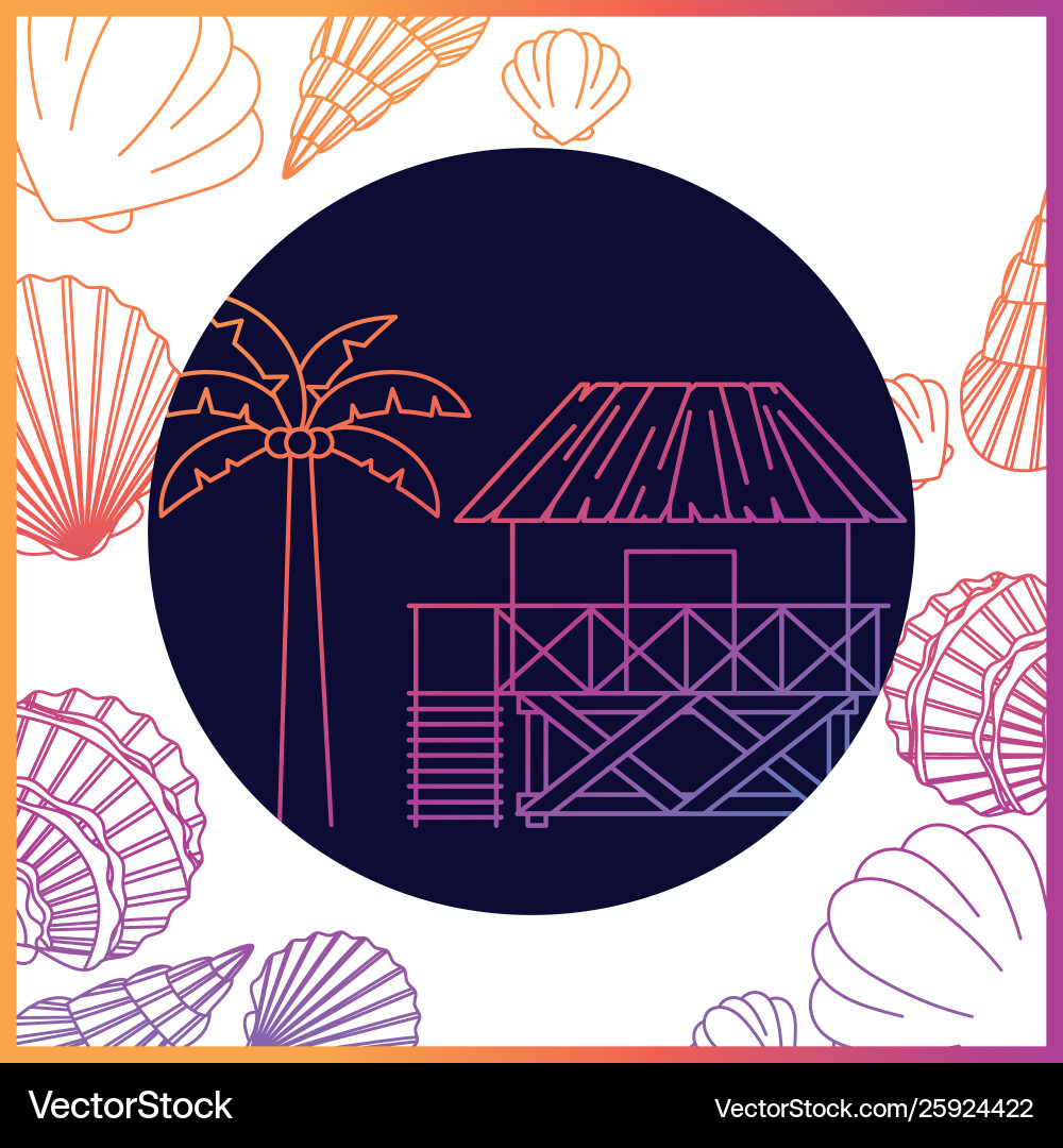 Pattern summer objects with white background vector image