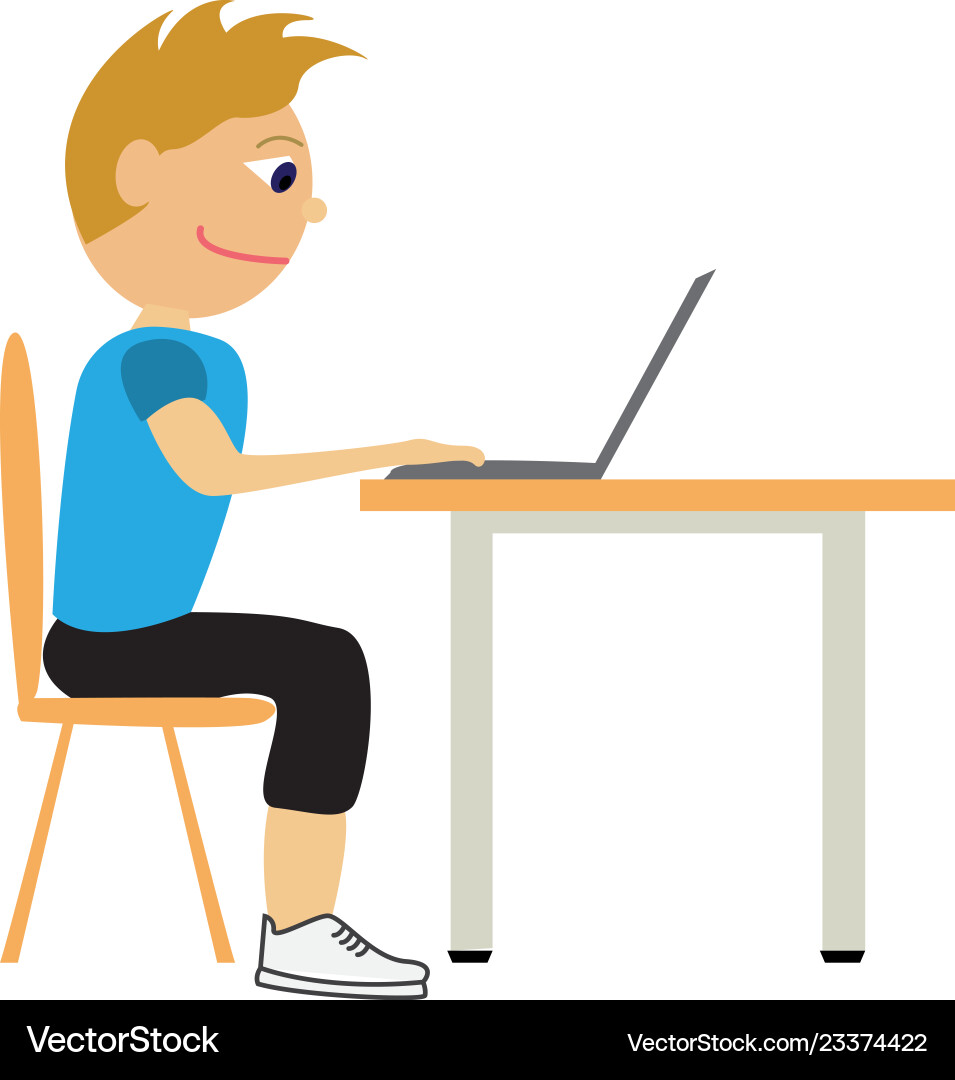 Programmer flat cartoon style Programmer flat cartoon style vector image