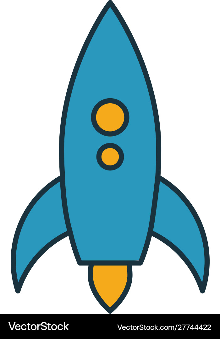 Rocket icon simple element from transport icons vector image