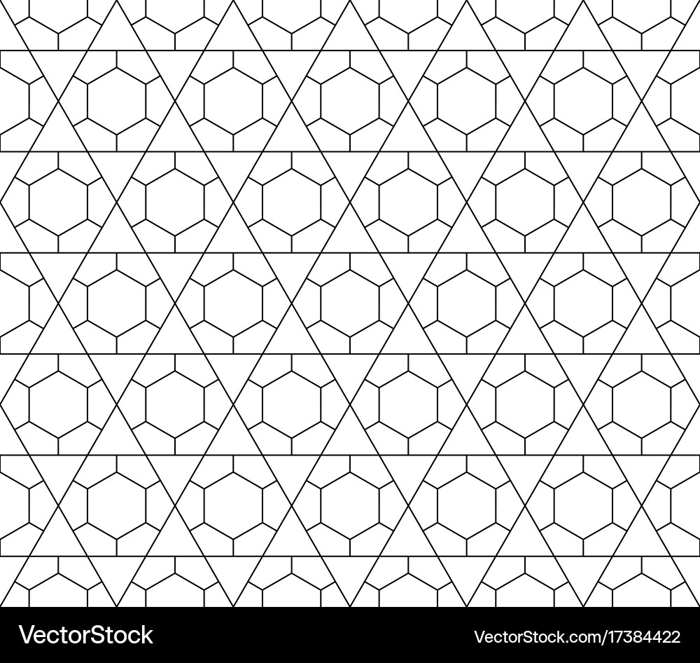 Seamless geometric pattern with editable vector image