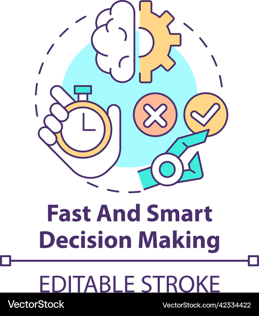 Smart Decision Making Icon – Royalty-Free Vector | VectorStock, image size:883x1080