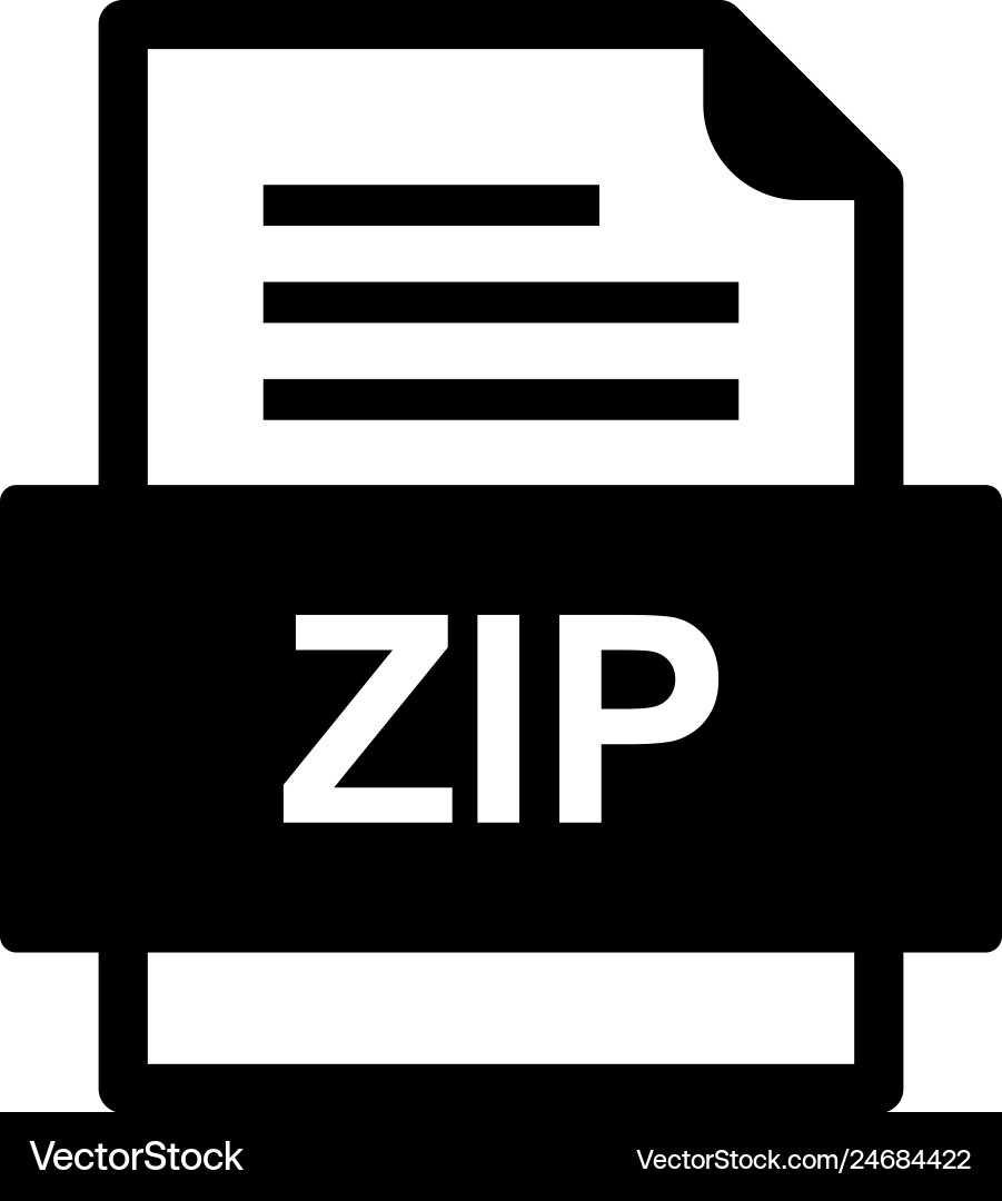 Zip file document icon Vector Image