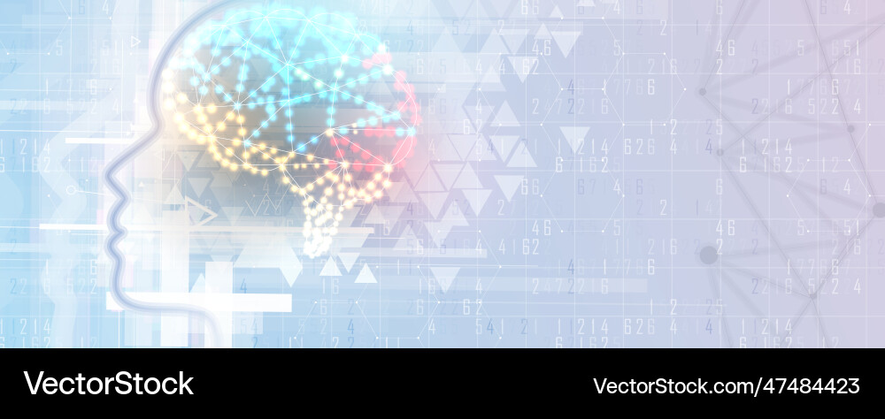 Abstract artificial intelligence cloud computing Abstract artificial intelligence cloud computing vector image