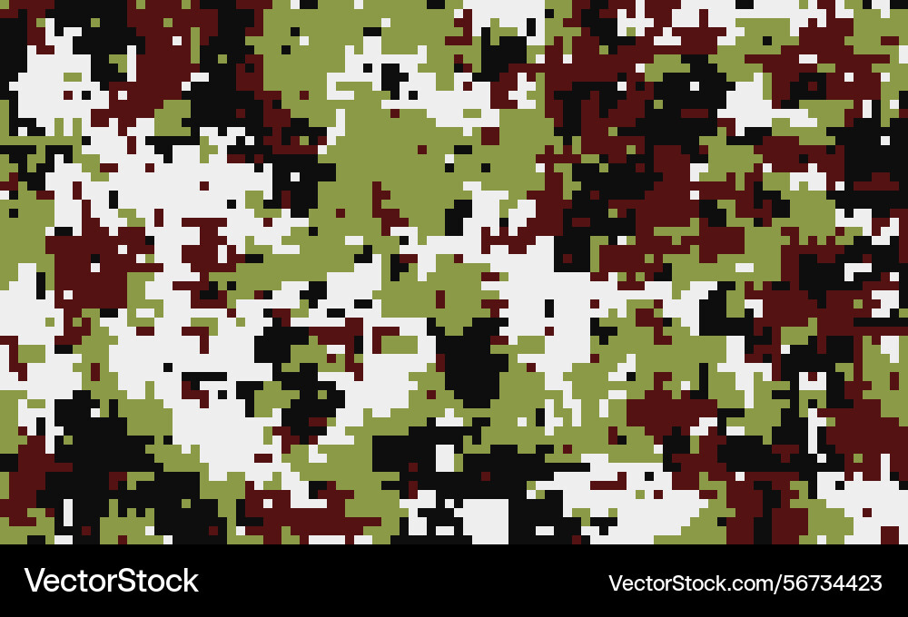 Abstract digital camouflage pattern in pixelated Abstract digital camouflage pattern in pixelated vector image
