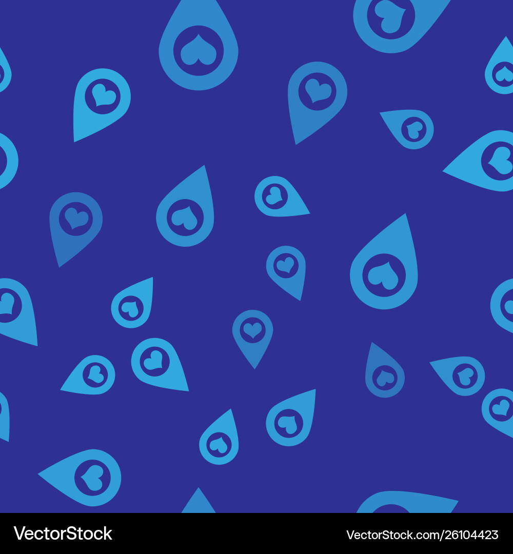 Blue map pointer with heart icon isolated Blue map pointer with heart icon isolated vector image