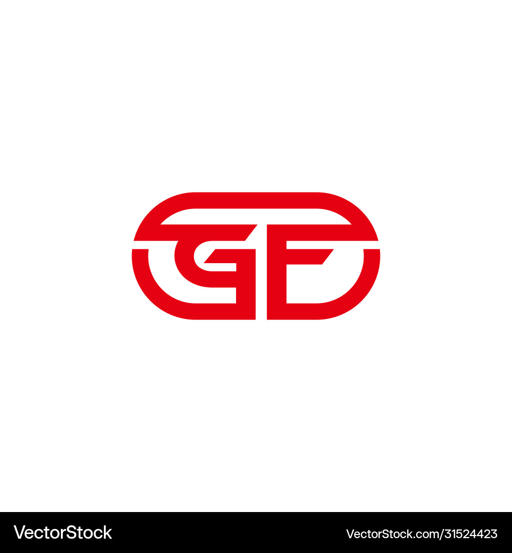 Buchstaben gf einfache geometrische Linie runde Form Buchstaben gf einfache geometrische Linie runde Form vektorbild