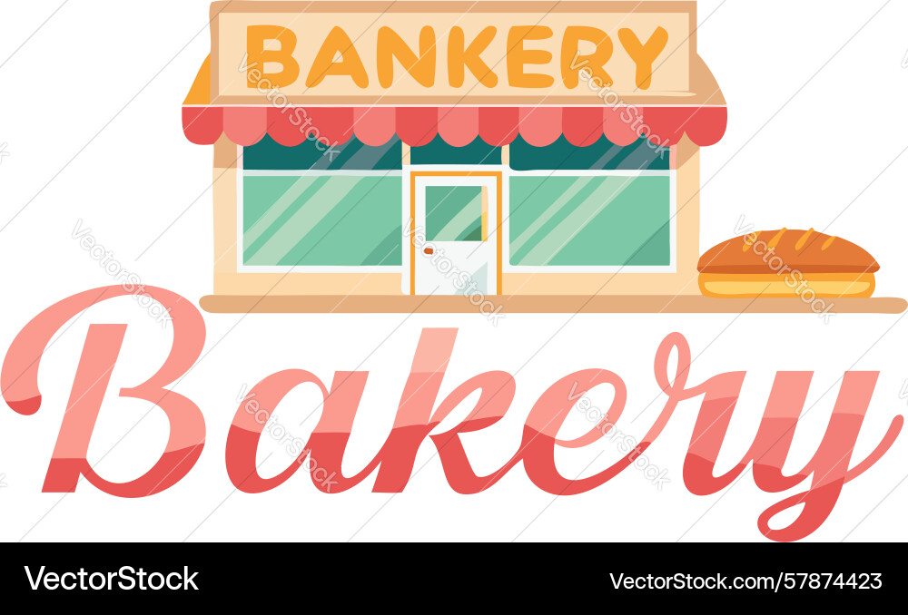 Charming bakery shop front design generative ai Vector Image