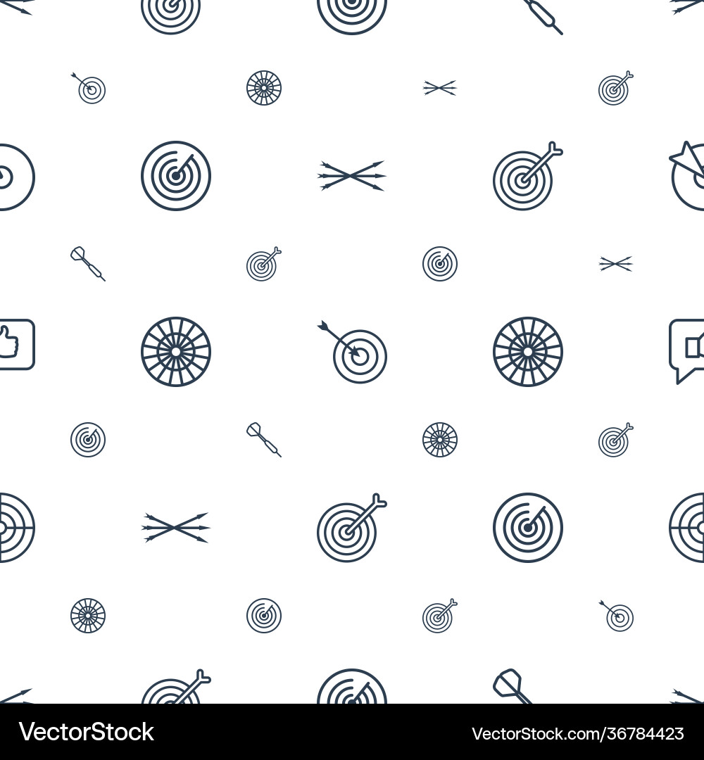 Dart icons pattern seamless white background vector image